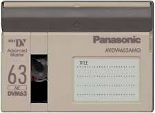Panasonic Mini DV Tape 63 Minute Advanced Master Quality (AY-DVM63AMQ)