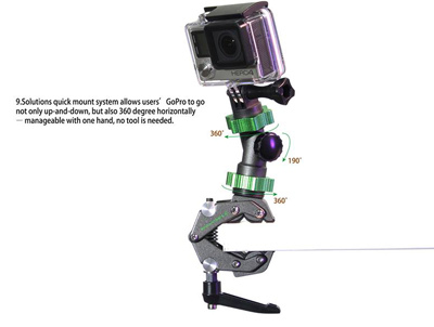 9 Solutions Quick Mount for GoPro Camera